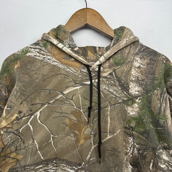 Realtree Camo Hoodie Men's Large Brown Green All over Sweatshirt Camouflage y2k - Picture 1 of 8